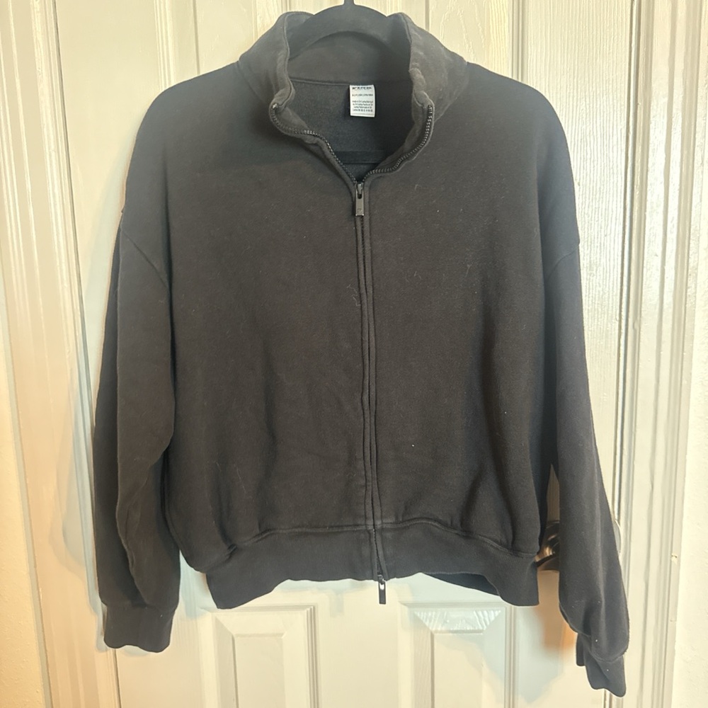 Victoria's Secret PINK Black Fleece Zip Up Sweatshirt